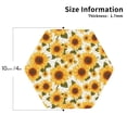 thumbnail image 2 of Rateoe Yellow Polka Dot Sunflower Drawing Drink Coasters Set of 4 Leather Coasters Spill Protection for Table Desk,Durable and Non Slip Leather Coaster ,4 Inches Drink Mats-Hexagon, 2 of 6