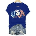 thumbnail image 5 of TOWED22 USA Shirts for Women 4th of July Shirt Women Cute Patriotic Print Tshirt America Tee Tops(Blue,L), 5 of 6