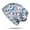 Mixed Breed Dog White Pattern, variant on Bulldog and Floral Blue Pattern Slouchy Beanie Unisex 1 Pack,Soft and Flexible,Chemo Headwear Sleep,Dual Use,Cap Scarf