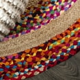 thumbnail image 7 of JONATHAN Y ANSA 6' Round Area Rug, Isla Boho Braided Rag & Jute - Multi/Natural, RNF105A-6R, 7 of 7
