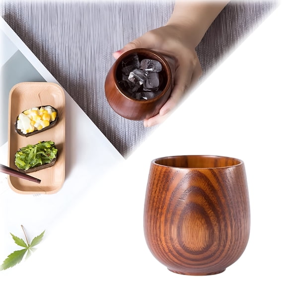 BPPEG Charred Oak Whiskey Tumbler Handcrafted Wooden Drinking Cup Natural Flavor Enhancer for Bourbon Scotch Present for Men Father Husband Unique Wooden Grail Glass Wooden Whiskey Glass