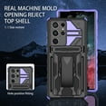 thumbnail image 5 of For Samsung Galaxy S21 Ultra Case with Belt Clip Holster, Heavy Duty Military Grade Drop Protective, 360° Rotating Kickstand Shockproof TPU Shell Durable Rugged Cover, Purple, 5 of 15