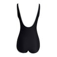thumbnail image 5 of Mrzhqd One Piece Bathing Suit for Women Retro Backless Sexy Swimsuit Summer Square Neck Straps Solid Color Swimwear Tummy Control Ruched 1 Piece Swimsuit Black M, 5 of 6