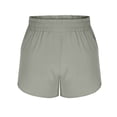 thumbnail image 4 of JUUNthy Womens Active Shorts, Qucik Dry Elastic Waist Zipper Pockets Running Athletic Workout Shorts Black 2XL, 4 of 9