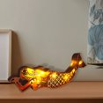 thumbnail image 1 of Adorno Tallado En Madera Estatua de unicornio de sirena tallada en madera brillante Adorno hueco con StringLight (A, 1 of 8