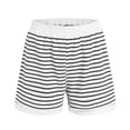 thumbnail image 7 of QGJZVUNL Womens Summer Outfits Striped Short Sleeve T Shirt Shorts 2 Piece Lounge Sets Size M, 7 of 7