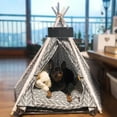 thumbnail image 2 of Tente Tipi pour Animal, Maison Lavable pour Chien et Chat avec Coussin, 2 of 10