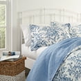 thumbnail image 4 of Laura Ashley  3-piece Bedford Blue Reversible Quilt Set, 4 of 5
