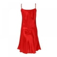 thumbnail image 5 of ColorProfitKids Women's Satin Nightgown Sexy Spaghetti Strap Lingerie Chemises Mini Slip Short Nightwear, 5 of 8
