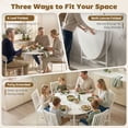 thumbnail image 4 of HOMCOM Folding Dining Table for 3-6 People, 47" Drop Leaf Table, White, 4 of 10