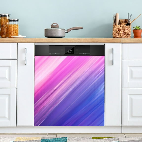 Pink To Blue Gradient Color Dishwasher Magnet Cover Magnetic Fridge Door Cover Home Kitchen Decor 23"x 26"
