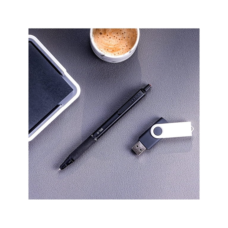 Zebra Stylo G-750 Stylo à encre gel rétractable, corps en laiton noir