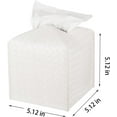 thumbnail image 7 of Tissue Box Cover PU Leather Tissue Holder Square Facial Tissue Case Facial Paper Organizer Dispenser for Bathroom, Vanity Countertop, 7 of 7
