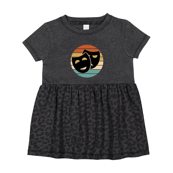Inktastic Theater Masks Acting Retro Sunset Girls Baby Dress