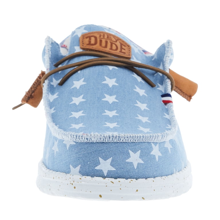 Mens Hey Dude Wally Americana Denim Star Casual Shoe  display picture 1