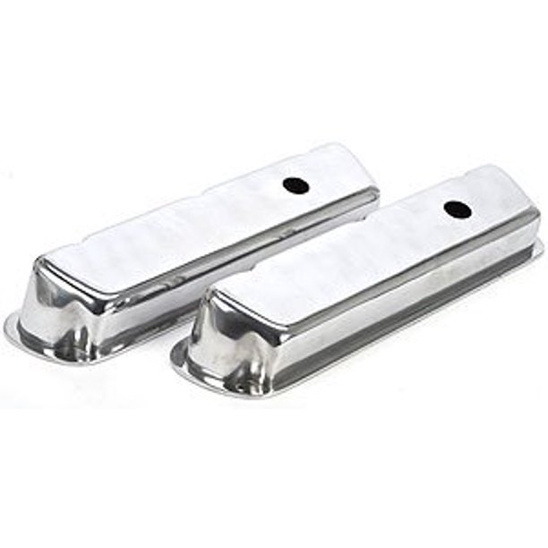 JEGS 50158 Polished Cast Aluminum Smooth Valve Covers Small Block Ford