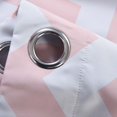 thumbnail image 2 of Efavormart 2 Panels White/Blush Polyester Chevron Design Thermal Insulated Blackout Room Darkening Grommet Top Curtain 52"x84", 2 of 9