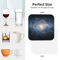 thumbnail image 6 of Honeii The Galaxy print Leather Coaster Set of 4, ideal for safeguarding your furniture from drinks spills and effortless cleanup-Square, 6 of 6