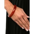 thumbnail image 3 of PalmBeach Jewelry Genuine Green Red Brown or Black Agate Bangle Bracelet 8.5 inches, 3 of 4