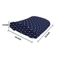 thumbnail image 5 of Geometric Lumbar Pillow, Ornamental Nautical Themed Image with Marine Motifs Aquatic Elements, Soft Back Cushion for Office Chairs with Adjustable Straps, 14" x 13", Dark Blue and White, by Ambesonne, 5 of 7