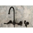 thumbnail image 2 of Kingston Brass KS1295ALBS Restoration 8-Inch Centerset Wall Mount Kitchen Faucet with Brass Sprayer, Oil Rubbed Bronze, 2 of 3