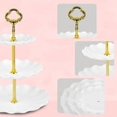 thumbnail image 6 of NWK 5 Piece Cake Stand Set with 2 of 3-Tier Cupcake Stands + 3X Appetizer Trays Perfect for Wedding Baby shower Graduation New Year Birthday Tea Party(Golden Struct)), 6 of 6