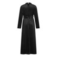 thumbnail image 5 of Womens Velvet Long Sleeve Maxi Dress - Turtleneck Tunic Solid Color Elegant Wedding Guest Party Cocktail Evening Party, 5 of 6