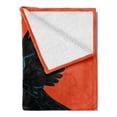 thumbnail image 2 of Indie Soft Flannel Fleece Throw Blanket, Raven is Holding a Microphone Rock Music Theme Festival Party Gothic Singer, Cozy Plush for Indoor and Outdoor Use, 70" x 90", Orange Black Blue, by Ambesonne, 2 of 5