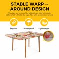 thumbnail image 4 of Easter Rabbit Table Cloths for 6 Foot Rectangle Tables, Rustic Tulips Flowers Vintage Botanical Patio Waterproof Elastic Fitted Tablecloths, Washable Rectangular Table Cover for Camping, 4 of 8