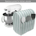 thumbnail image 2 of Aqua Stand Mixer Cover, Vertical Striped Pattern with Sketchy Lines Hipster and Grunge Design Ikat Inspired, Kitchen Appliance Organizer Bag Cover with Pockets, 5 Quarts, Seafoam White, by Ambesonne, 2 of 4