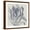 Brown Frame, variant on Art.com Indigo Floral on Linen I Art Print by Vision Studio, 16" x 16"