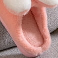 thumbnail image 5 of Generic Baby Dress Shoes Toddler Kids Children's Boys Girls Cartoon Print Bunny Print Furry Shoes Indoor Home Warm Winter House Slippers (9-9.5 Years,Pink), 5 of 6