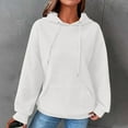 thumbnail image 2 of Gubotare Womens Cozy Textured Sweaters Fall Fashion Hoodies Trendy Outfits Tops for Women Trendy (White,XL), 2 of 7