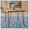 thumbnail image 4 of Outdoor Dining Table - Industrial Wood & Metal - 32.5" - Modern Patio Furniture - Weather Resistant - Garden Table for Brunch & Gatherings, 4 of 9