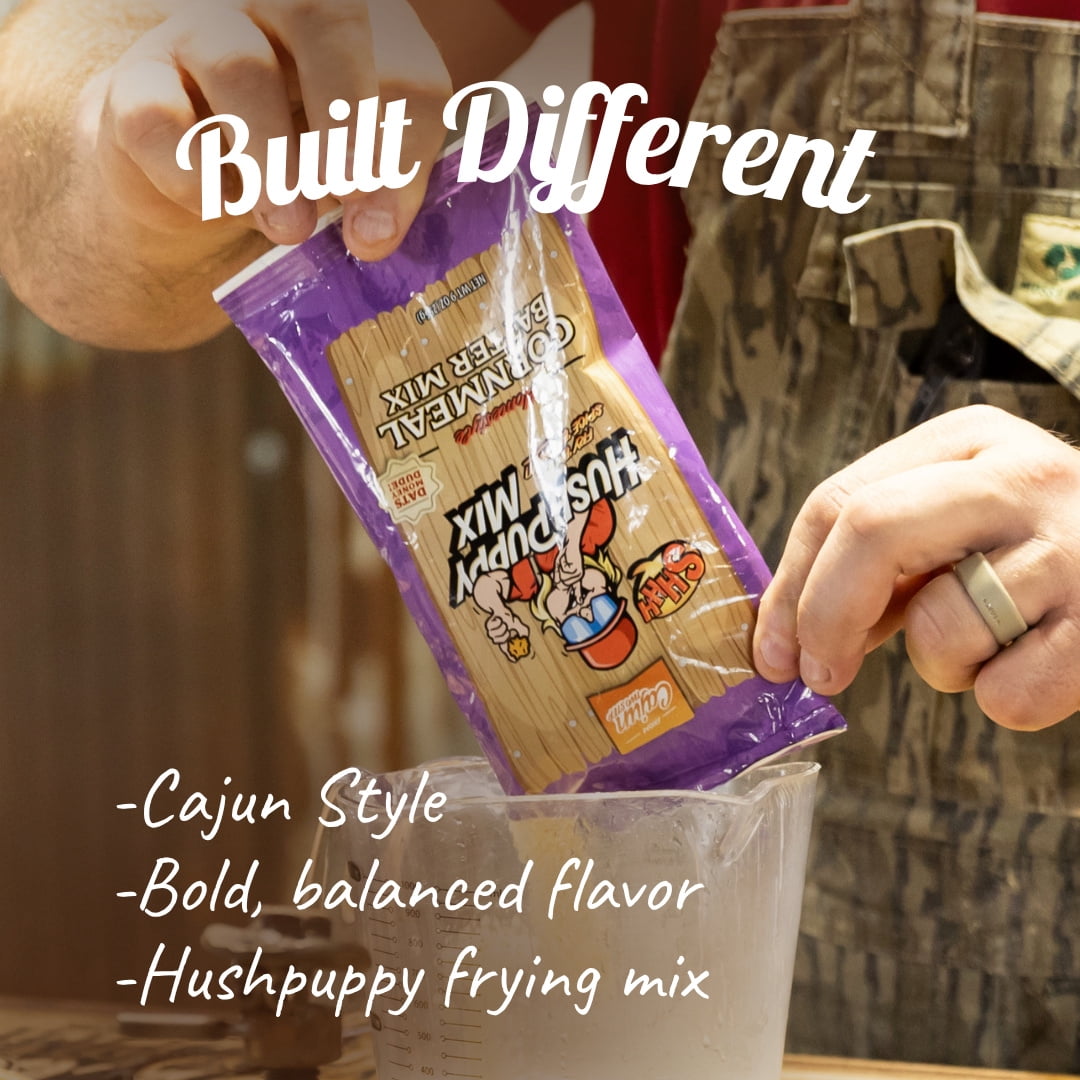 Cajun Two Step Hush Puppy Bites Batter Mix with Authentic Louisiana Flavor