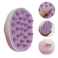 thumbnail image 3 of Unique Bargains 1 Pc Mango Style Hair Shampoo Brush for Head Massage 3.74"x2.56"x2.76" Purple, 3 of 6