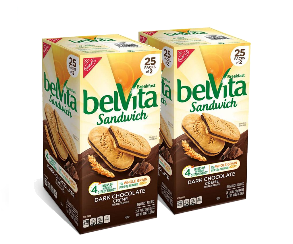 Belvita Dark Chocolate Creme Breakfast Sandwich, 25 ct. 2 PACK