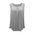 thumbnail image 4 of XFLWAM Plus Size Tops for Women Square Neck Sleeveless Tank Shirts Solid Color Casual Loose Summer Blouses, 4 of 5