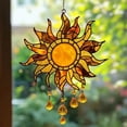 thumbnail image 4 of Stained Glass Sun Suncatcher, Hanging Window Ornament with Beads for Home & Garden Decor, 4 of 6