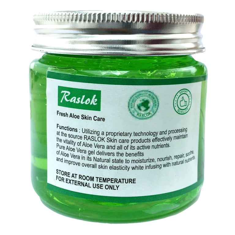 Raslok Aloe Vera Gel Pure Natural Organic Aloe Gel For Moisturizing Face  Skin & Hair Care (Cucumber, 7.76 OZ)