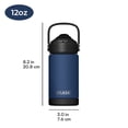 thumbnail image 3 of IFLASK 12oz Kids Water Bottle with Straw Lid | 100% Leak Proof | Insulated Stainless-Steel Double Walled Thermos | BPA and Sweat free | Hot & Cold (Navy), 3 of 4