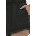 thumbnail image 4 of No Boundaries Satin Sleep Shorts with Scallop Lace Trim, 1.75'' Inseam, Women’s, 4 of 5