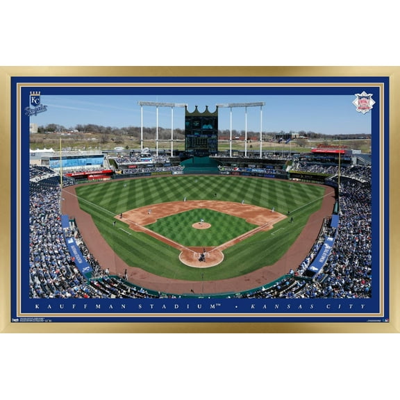 MLB Kansas City Royals - Kauffman Stadium 15 Wall Poster, 14.725" x 22.375", Framed