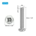 thumbnail image 2 of Uxcell Phillips Pan Head Screws, 30 Pack M4-0.7 x 35mm 304 Stainless Steel 18-8 Full Thread Pan Head Machine, 2 of 7