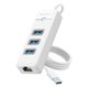 thumbnail image 1 of Hub USB Ethernet ORICO de 4 puertos USB 3.0 con Gigabit Ethernet, 1 of 6