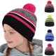 thumbnail image 4 of Gorros de punto Meitianfacai para niños, gorro de invierno, gorro de punto cálido con forro polar y pompón de esquí para niños y niñas de 4 a 10 años., 4 of 4