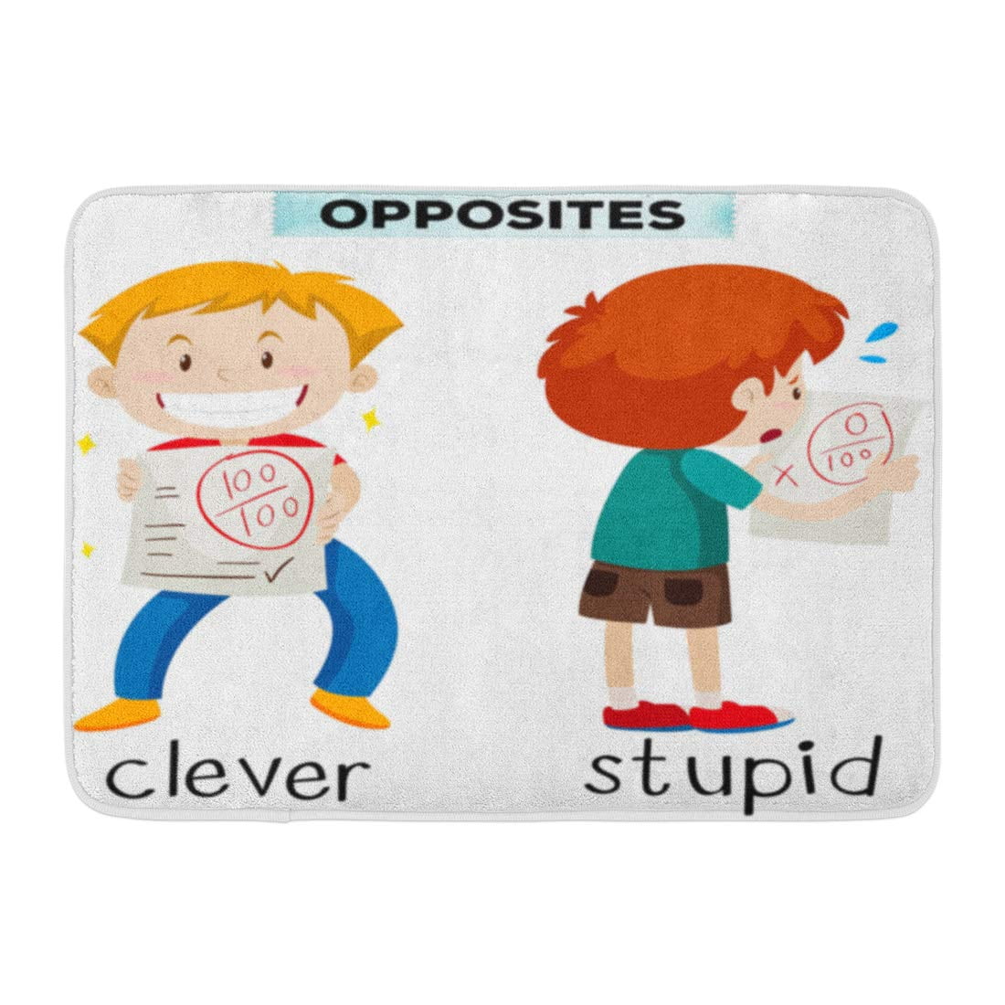 GODPOK Character White Adjectives Opposite Words for Clever and Stupid