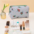 thumbnail image 2 of Bolso De Cosméticos Bolso de cosméticos coreana, de maquillaje acolchada floral, bolsos de mano para artículos diversos para mujer (verde), 2 of 5