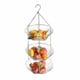 thumbnail image 1 of Cesta de frutas colgante de cocina de 3 niveles, alambre de hierro, organizador de almacenamiento de frutas y verduras, cesta colgante para interiores y exteriores, 1 of 5