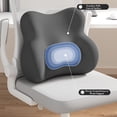 thumbnail image 6 of Hyknon Lumbar Support Pillow, Cute Back Support Cushion, Memory Foam Back Pillow Desk Chair Cushion, Relieves Upper/Lower Back Pain Improved Posture Backrest Support Pad for Office Chair Car, Black, 6 of 7